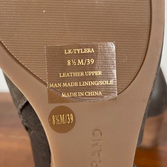 NEW Lucky Brand Tylera Size: 8.5 Leather Wedge Open Toe Bootie - Picture 11 of 13